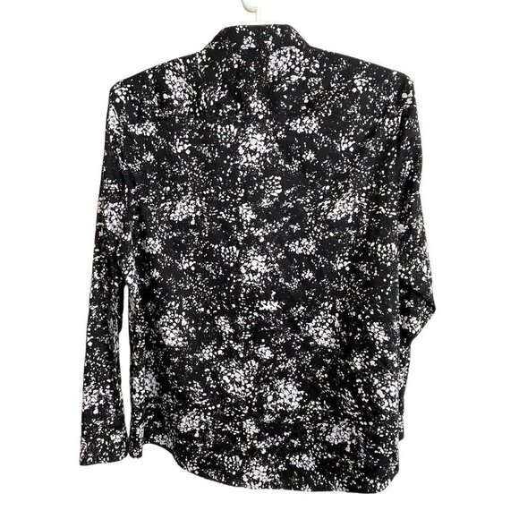 INC International Concepts Size XXL Black White Paint Splatter Pattern Button Up - Picture 4 of 6